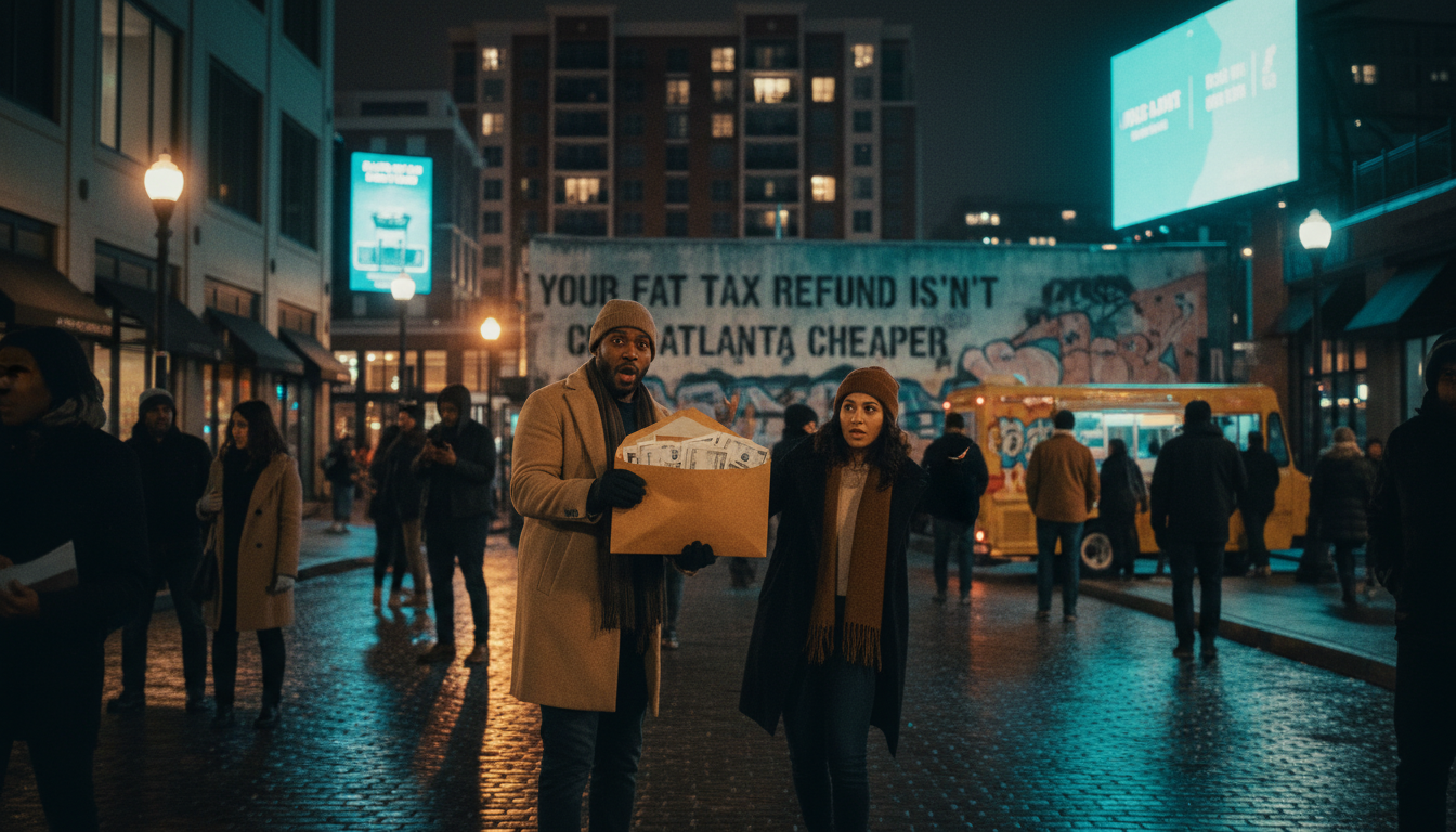 Your fat tax refund isn't making Atlanta cheaper.
