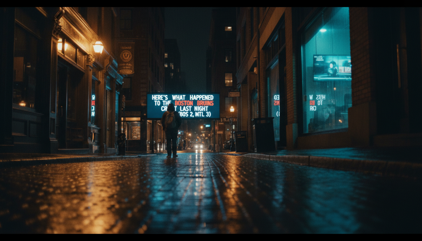 Here's what happened to the Boston Bruins last night (BOS 2, MTL 3)