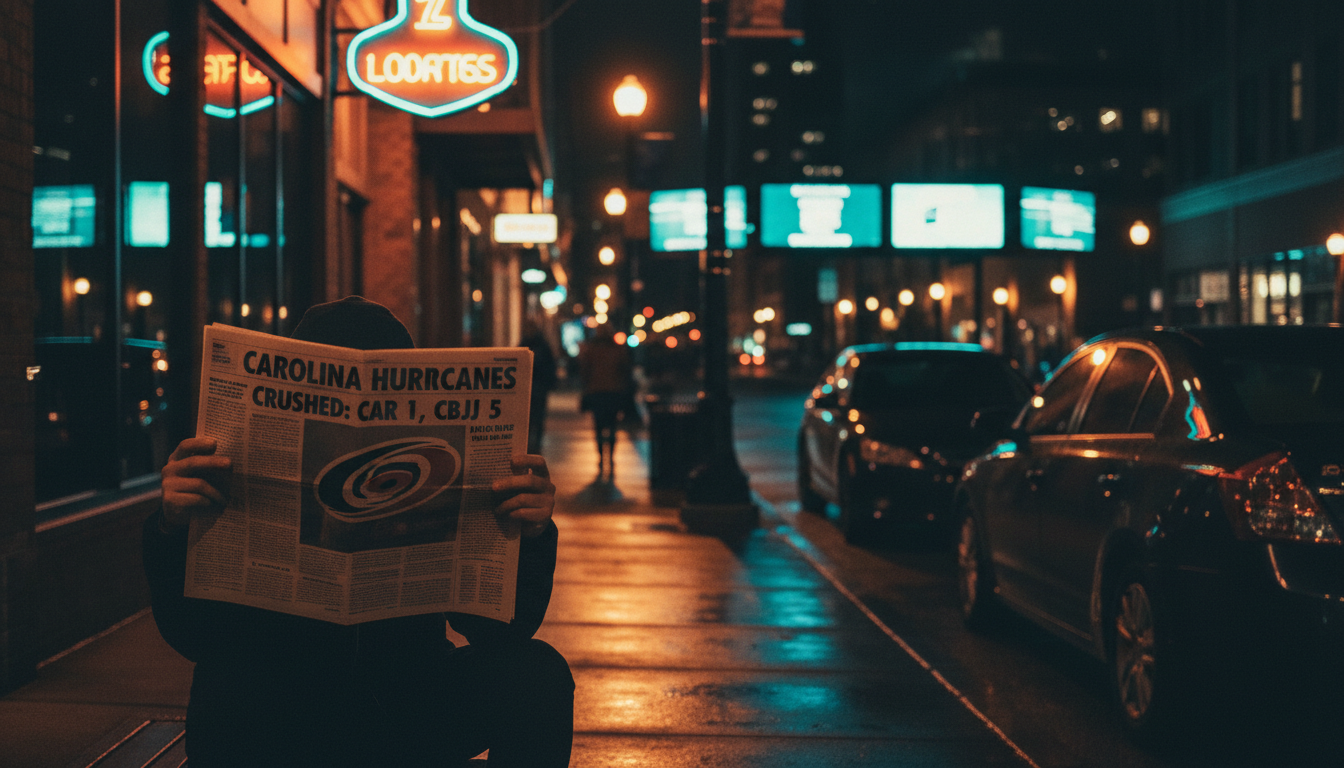 Here's what happened to the Carolina Hurricanes last night (CAR 1, CBJ 5)