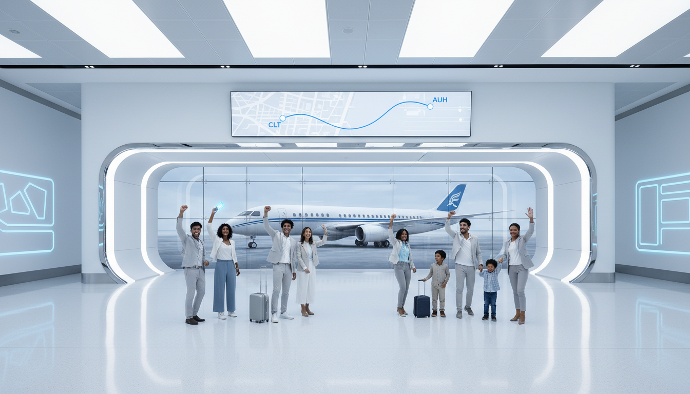 Your Charlotte flight to Abu Dhabi just got real