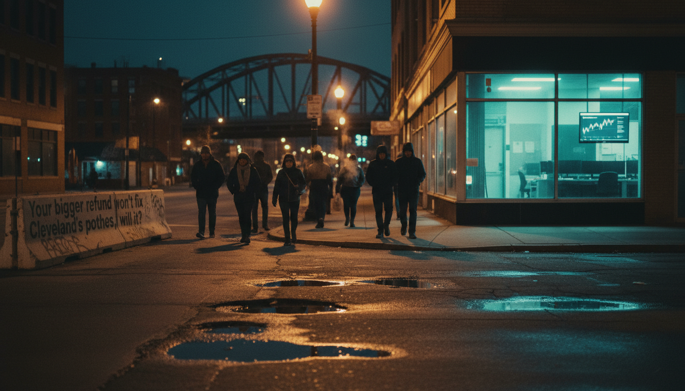 Your bigger refund won't fix Cleveland's potholes, will it?