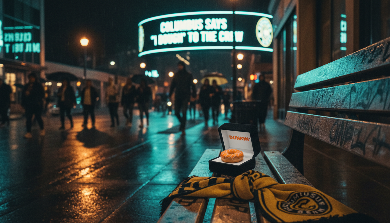 Dunkin's ring box is cute, but Columbus already said 'I Dough' to the Crew.