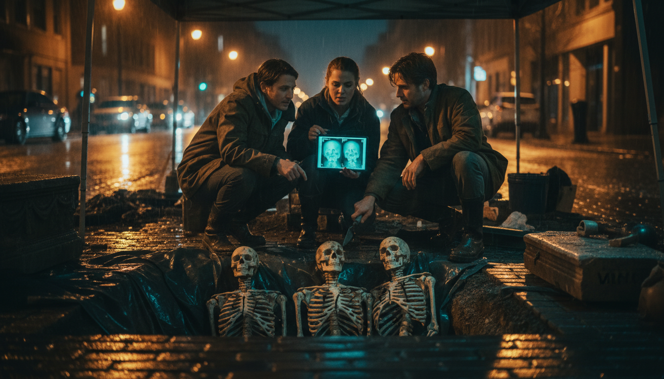 They found three skeletons with nails in their chests under Rome.