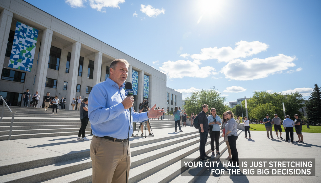 Your City Hall is just stretching for the big decisions.