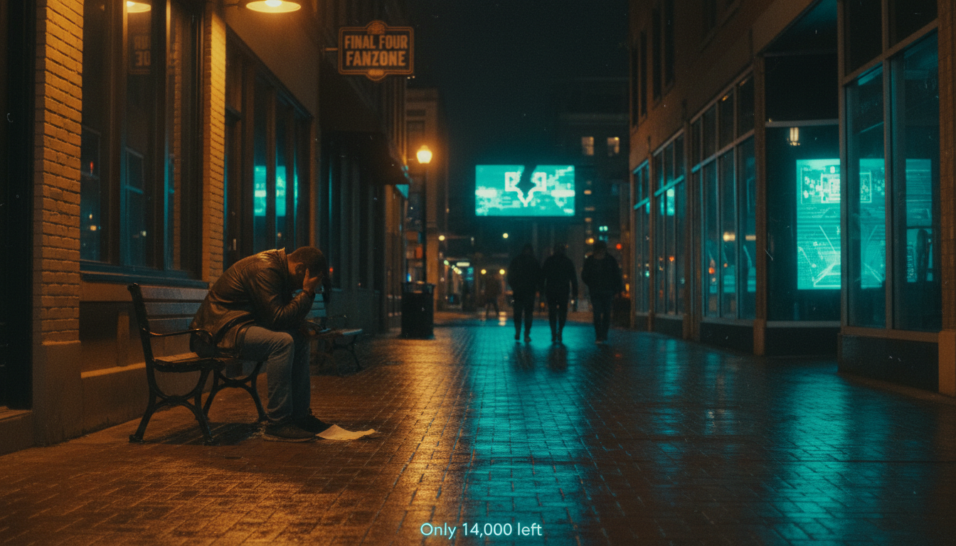 Your March Madness bracket just got crushed. Only 14,000 left.