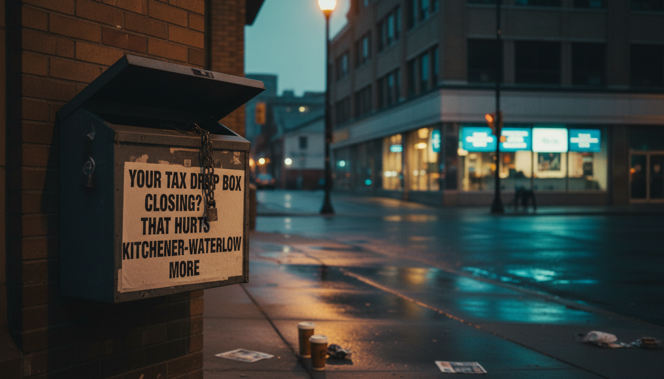 Your tax drop box closing? That hurts Kitchener-Waterloo more.