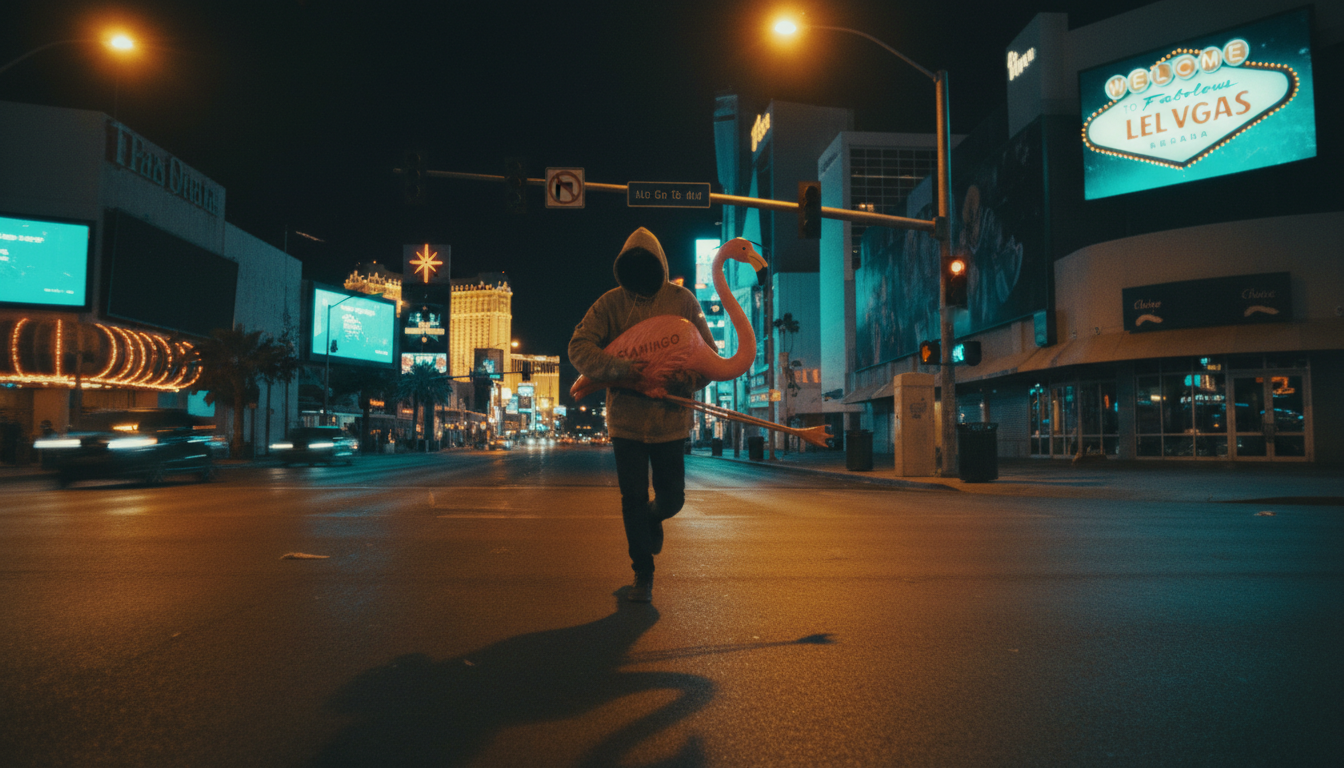 Someone stole a Flamingo flamingo, no joke.