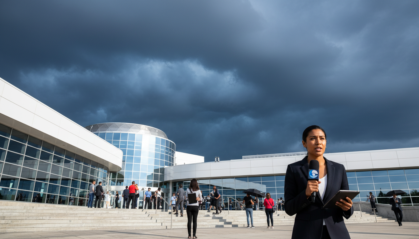 City Hall watched the wild weather roll in this week