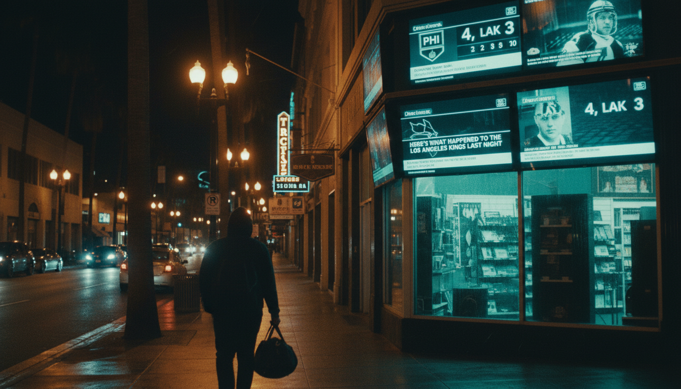 Here's what happened to the Los Angeles Kings last night (PHI 4, LAK 3)