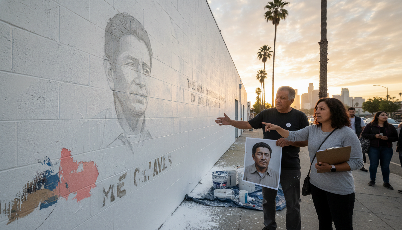 Someone's erasing Cesar Chavez in East LA. What's going on?