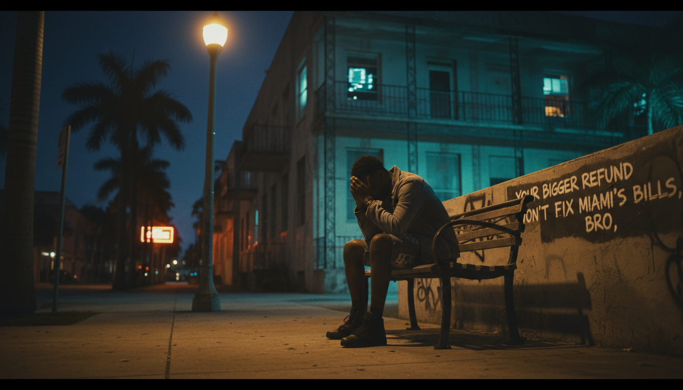 Your bigger refund won't fix Miami's bills, bro.