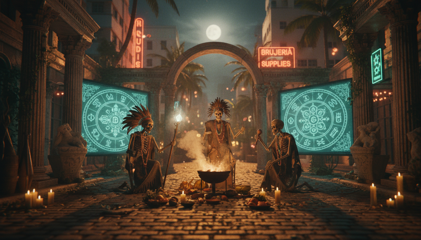 Ancient Rome had Miami's *brujería* vibes with 3 skeletons.