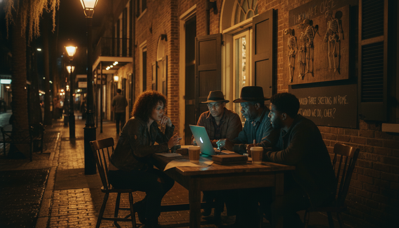 They nailed three skeletons in Rome. What would we do, cher?