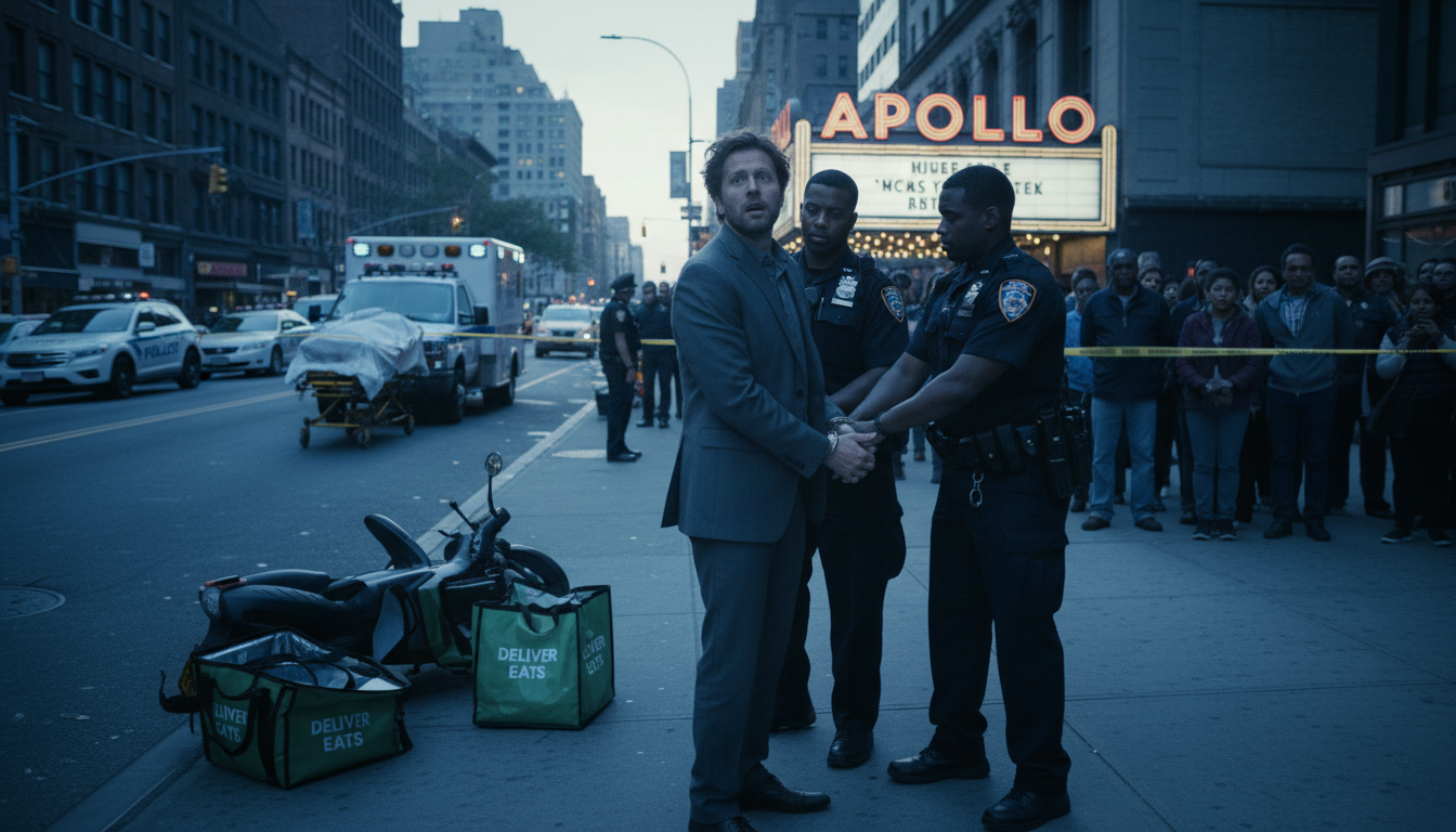 Kevin Crosby just killed a delivery worker near the Apollo.