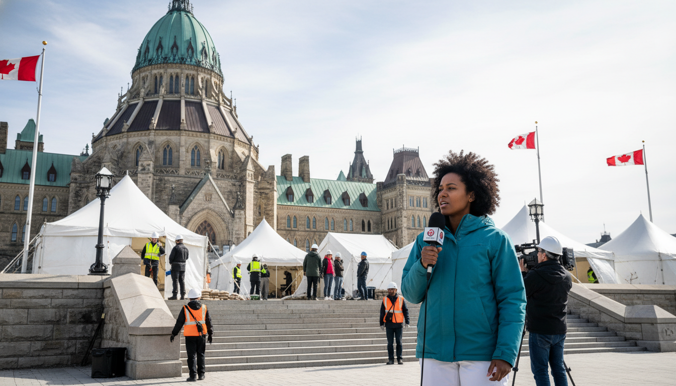 Ottawa's getting 90 km/h winds and tents are going up.