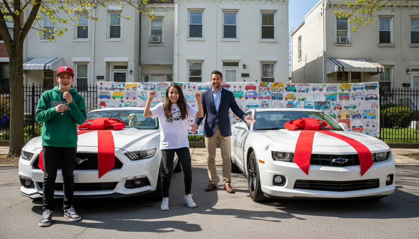 NOMO just gave two Philly kids cars. You won't believe why.