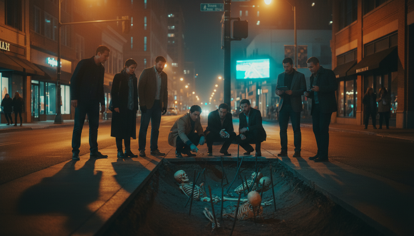 They nailed these Roman skeletons. To keep them down?