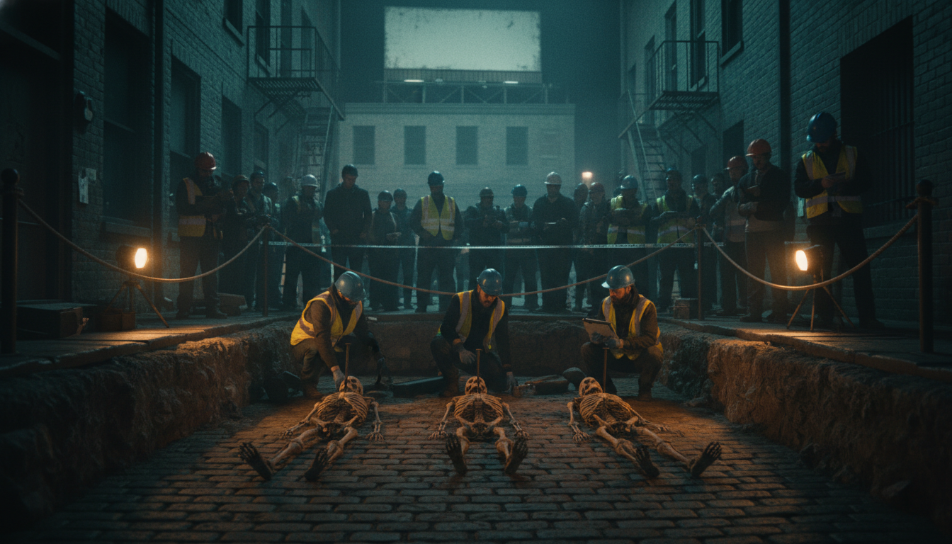 They found three skeletons with nails in their chests. Yinz will never guess why.