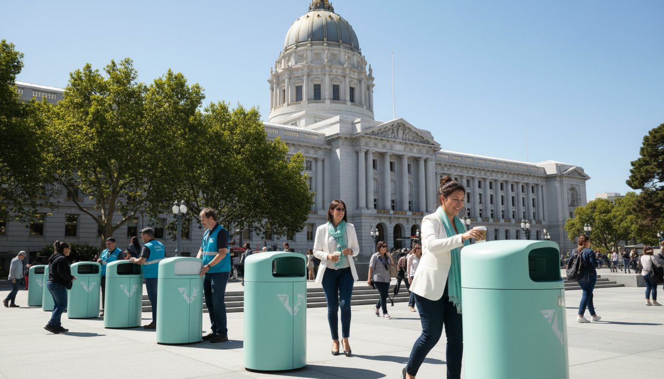 Those new trashcans? They're finally hitting your San Francisco streets.