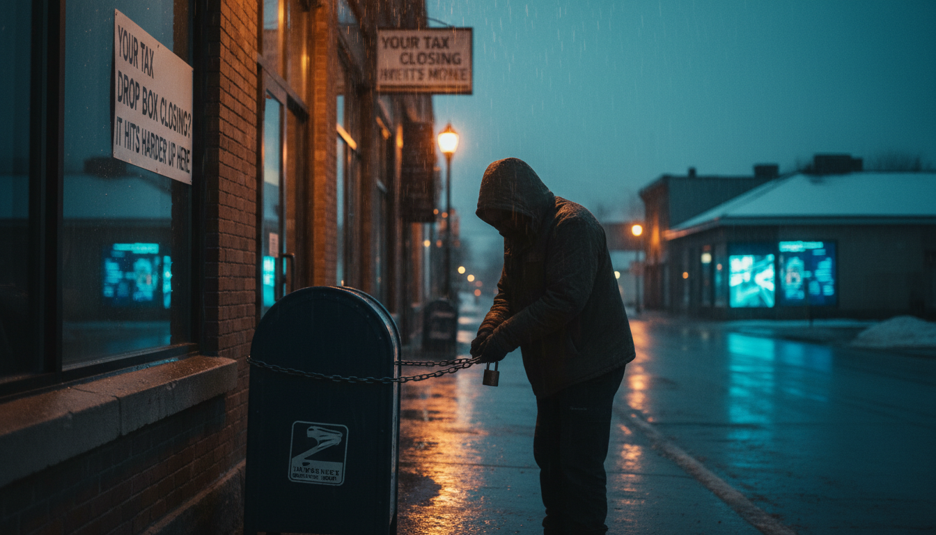 Your tax drop box closing? It hits harder up here.