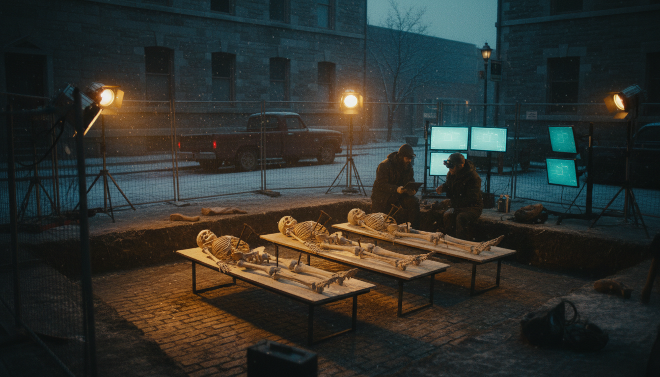 They put iron nails on three Roman skeletons. Why?