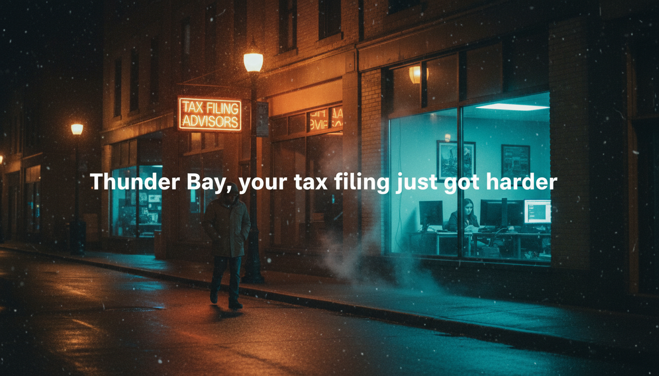 Thunder Bay, your tax filing just got harder.