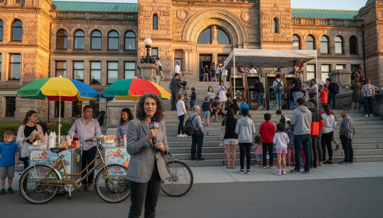 Victoria just got two new ice cream bikes and an arcade.