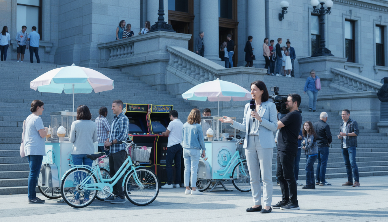 Your summer just got two new ice cream bikes and an arcade.