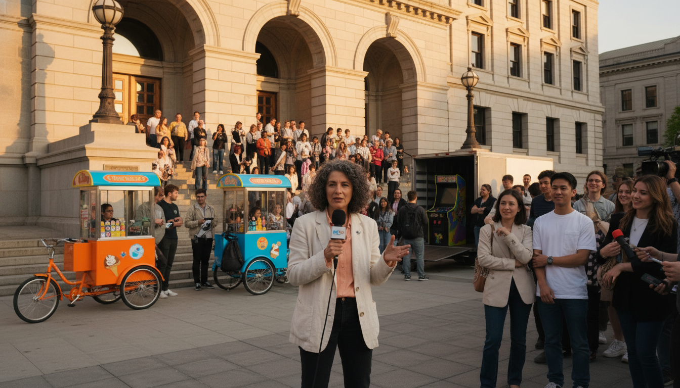 Your city's getting an arcade AND two new ice cream bikes.