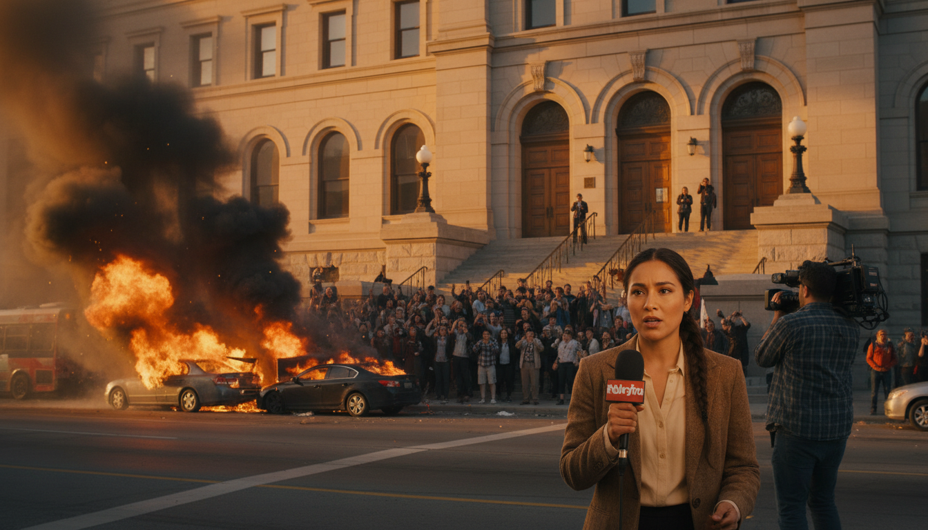 Your commute is toast: Portage and Main is on fire.