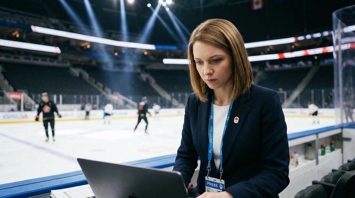 Kaitlyn rinkside at Canada Life Centre